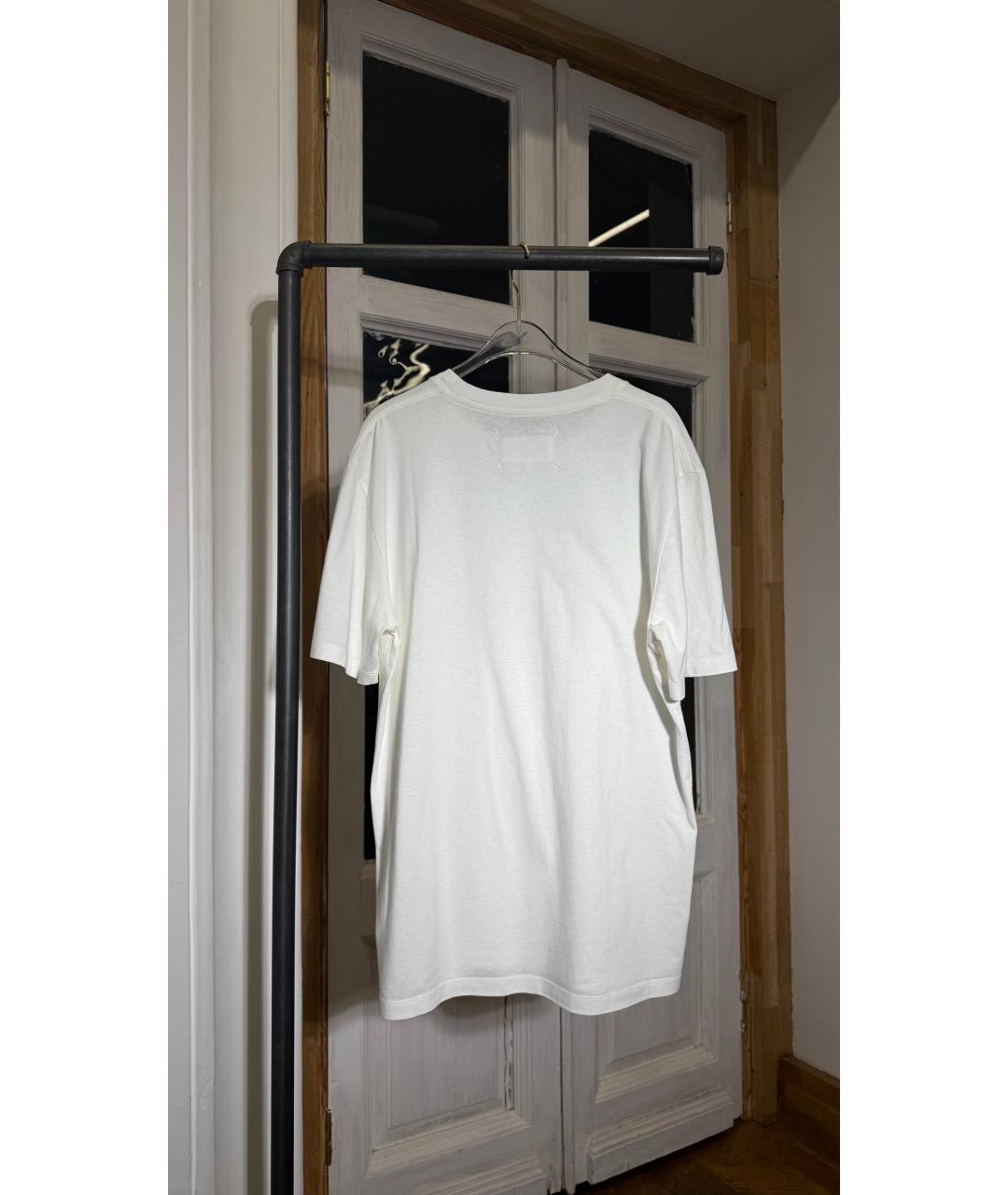 MAISON MARGIELA Белая хлопковая футболка, фото 2