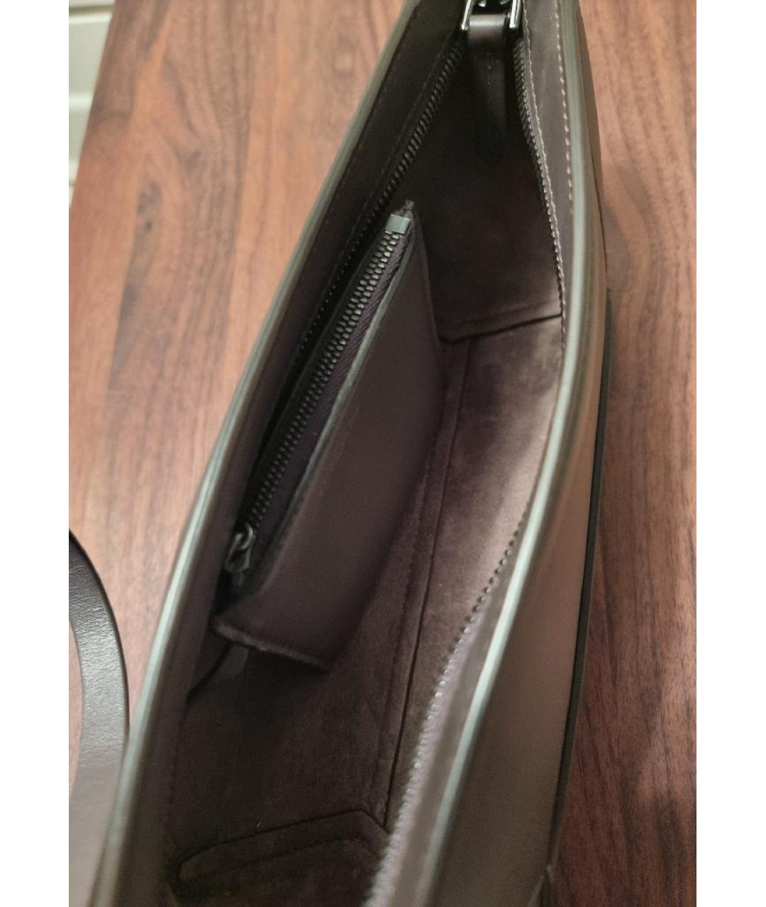 BRUNELLO CUCINELLI Коричневая кожаная сумка через плечо, фото 4