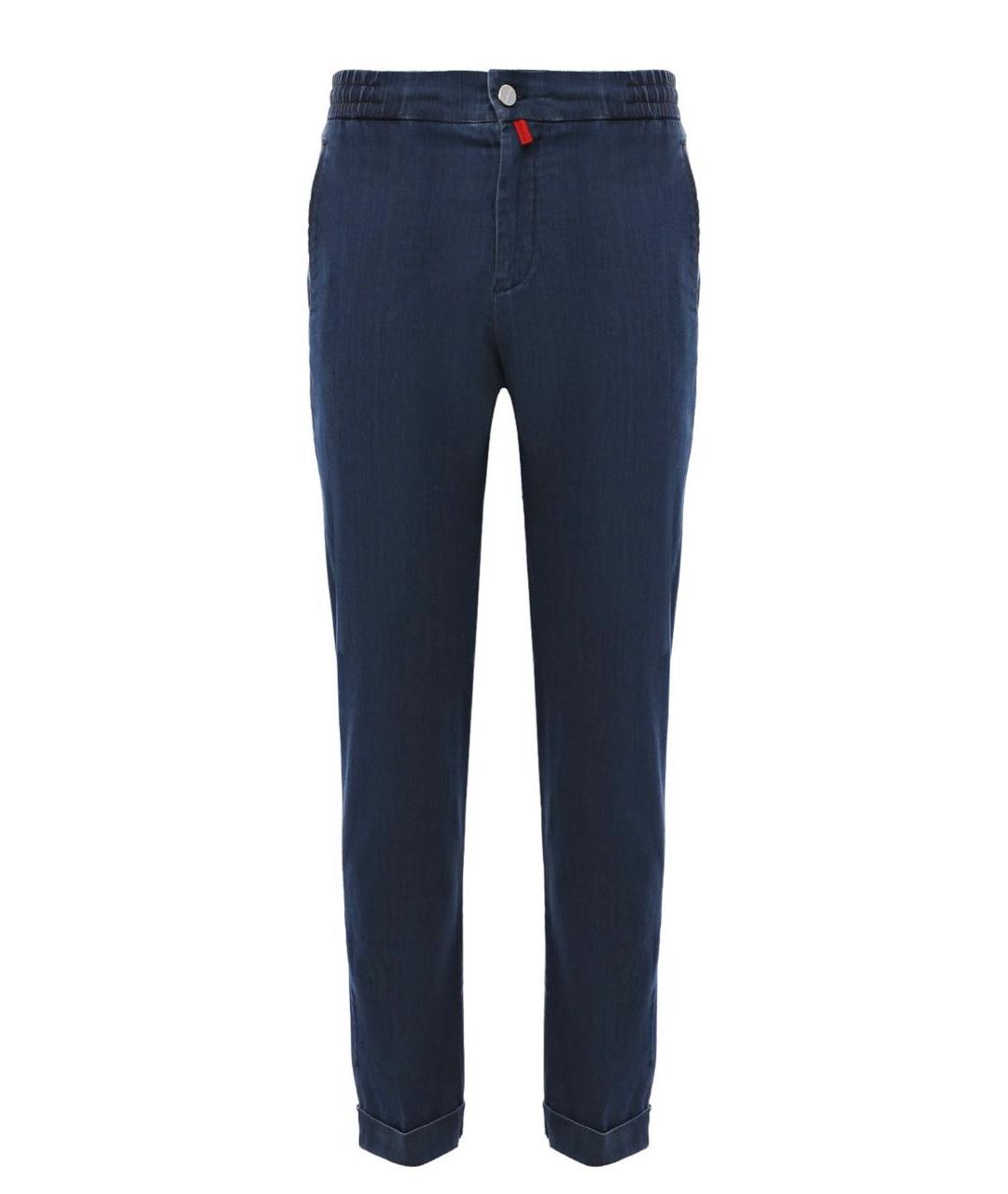 KITON Синие хлопко-эластановые джинсы, фото 1