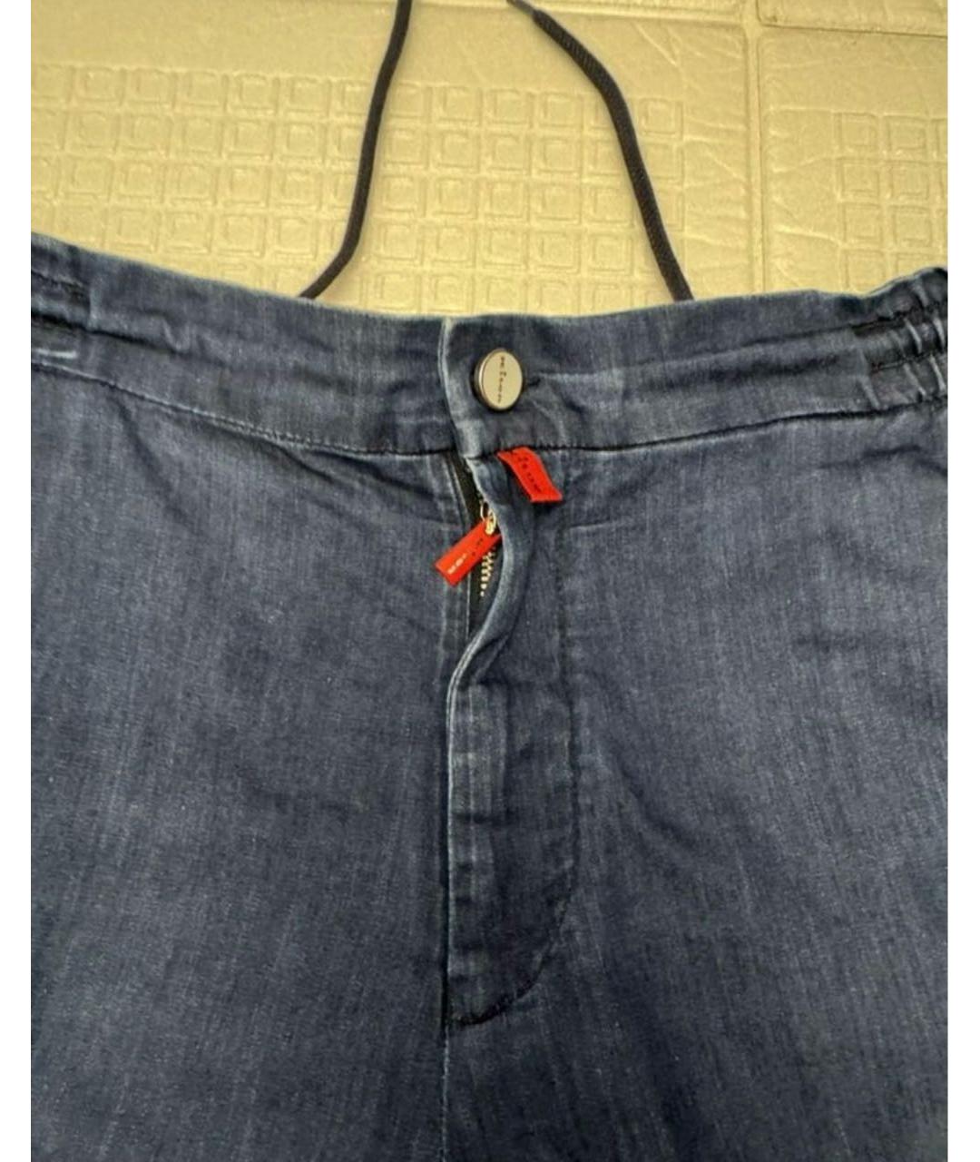 KITON Синие хлопко-эластановые джинсы, фото 4