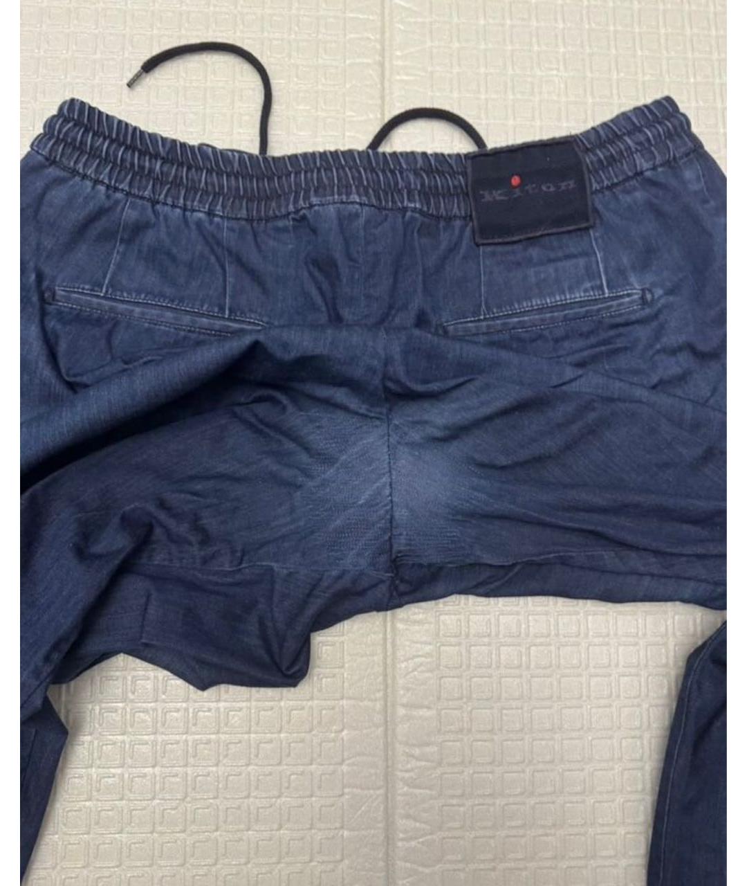 KITON Синие хлопко-эластановые джинсы, фото 5