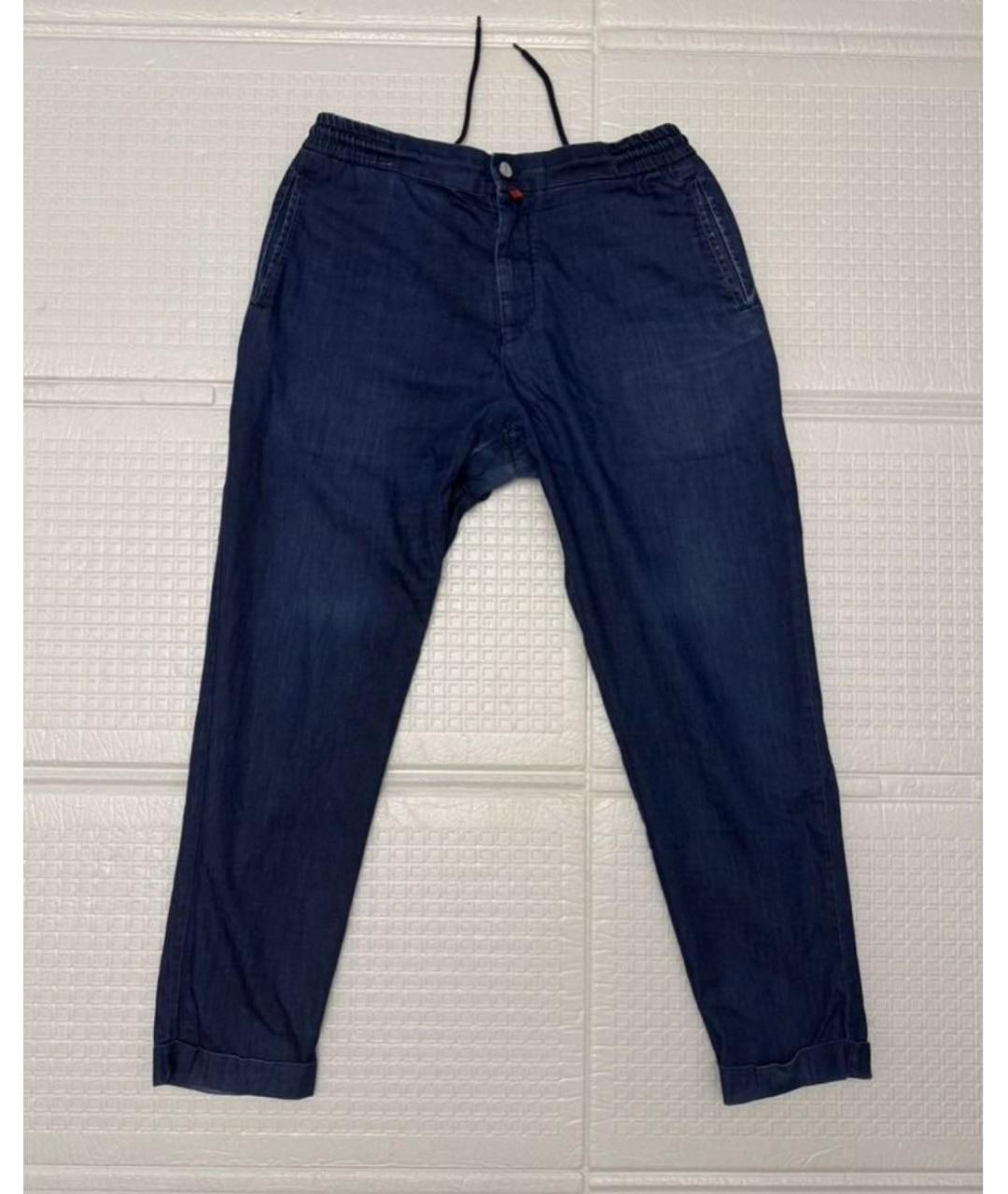 KITON Синие хлопко-эластановые джинсы, фото 2