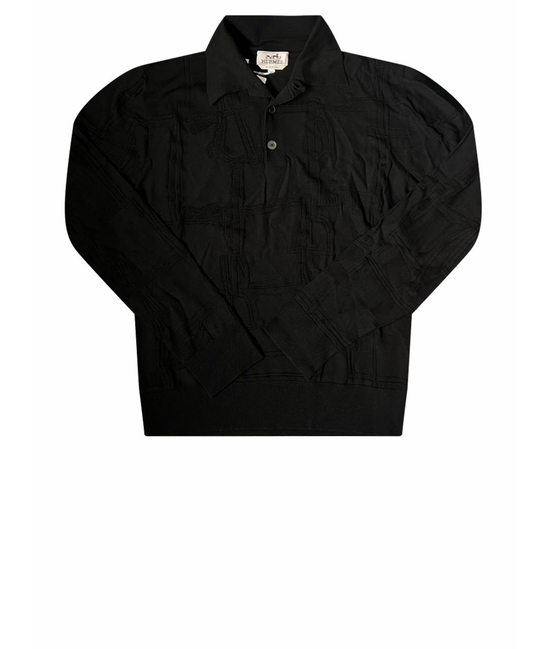 HERMES Черный шерстяной джемпер / свитер, фото 1