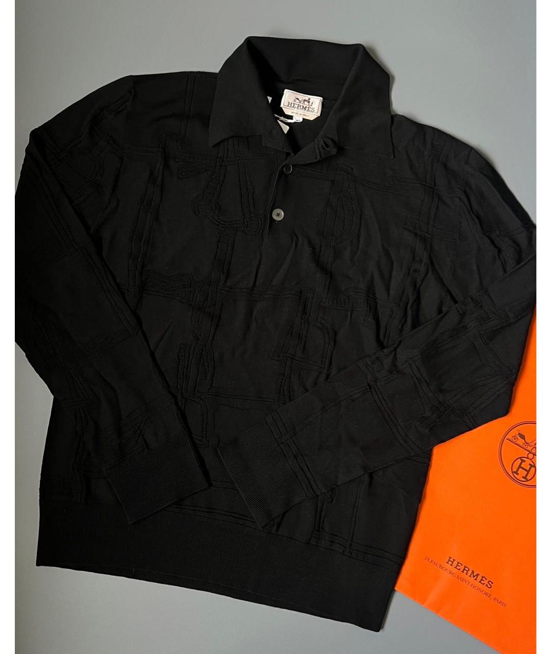 HERMES Черный шерстяной джемпер / свитер, фото 3