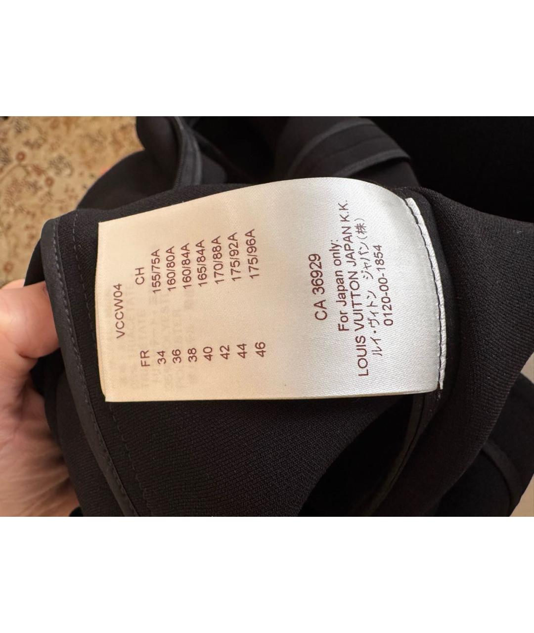 LOUIS VUITTON Черное полиэстеровое повседневное платье, фото 4