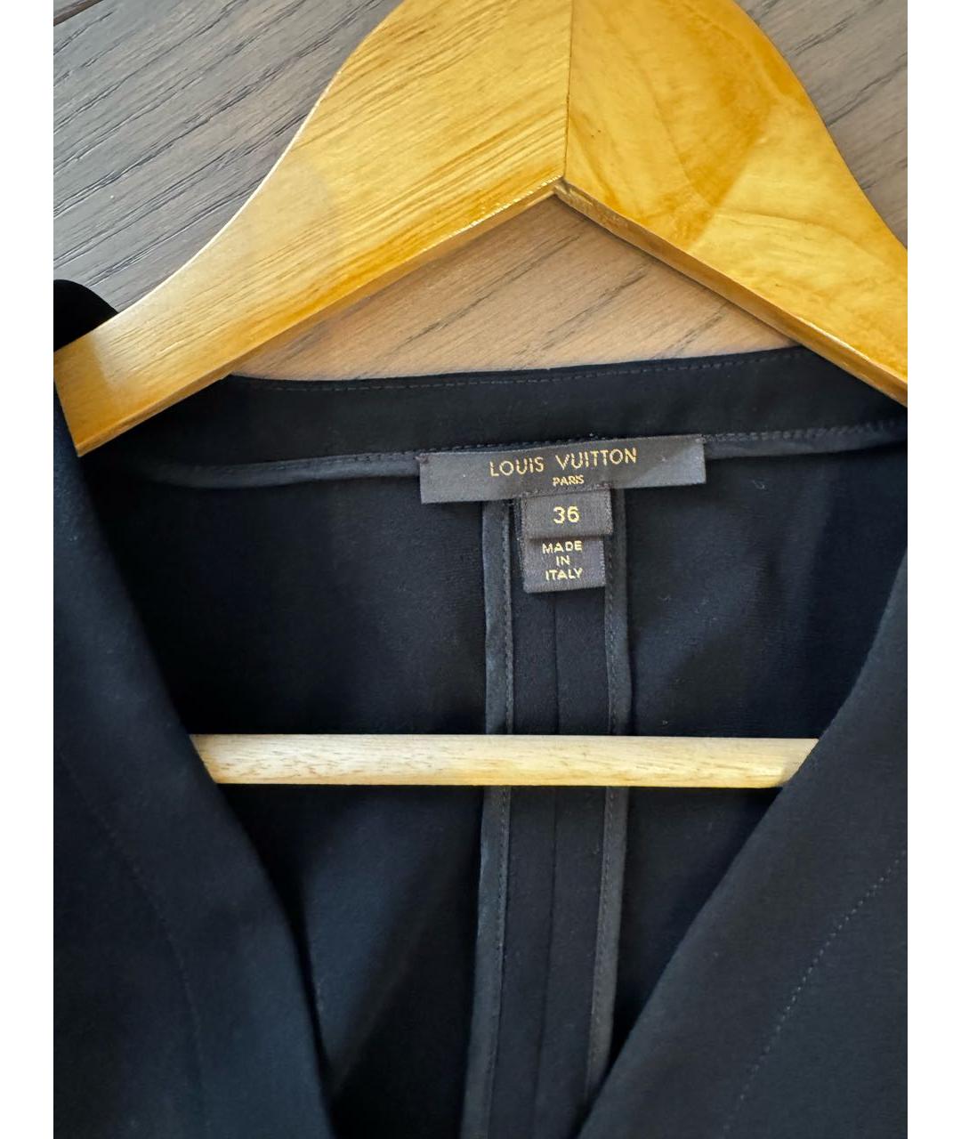 LOUIS VUITTON Черное полиэстеровое повседневное платье, фото 3