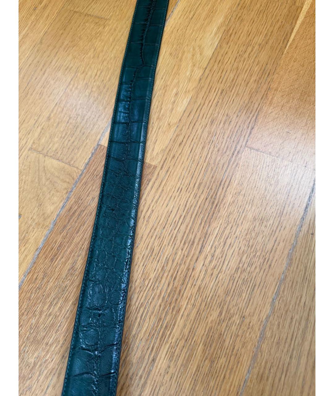 TARDINI Зеленый ремень из экзотической кожи, фото 6