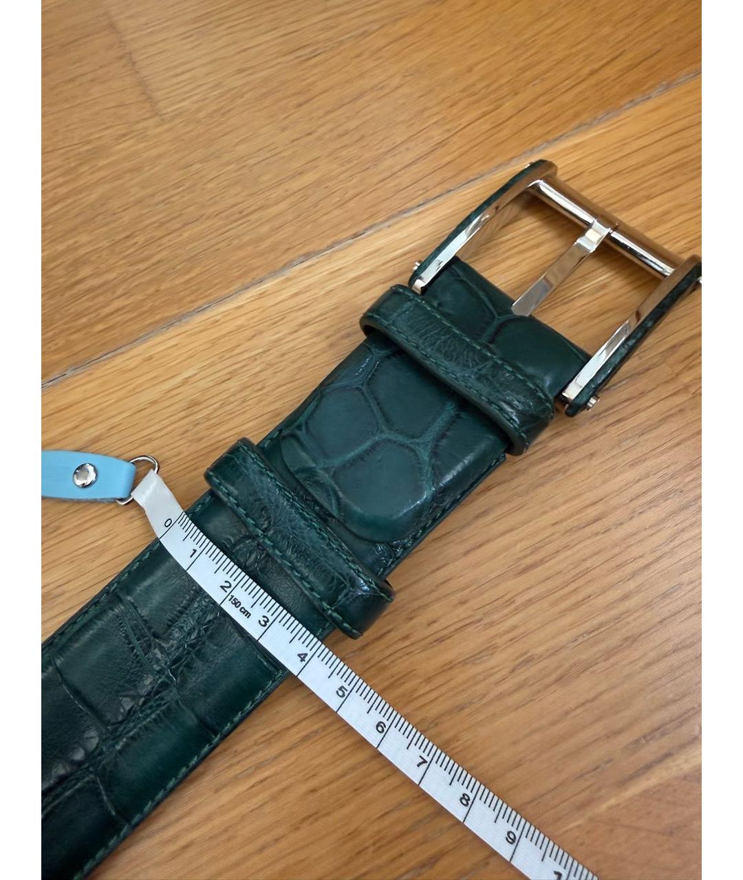 TARDINI Зеленый ремень из экзотической кожи, фото 8