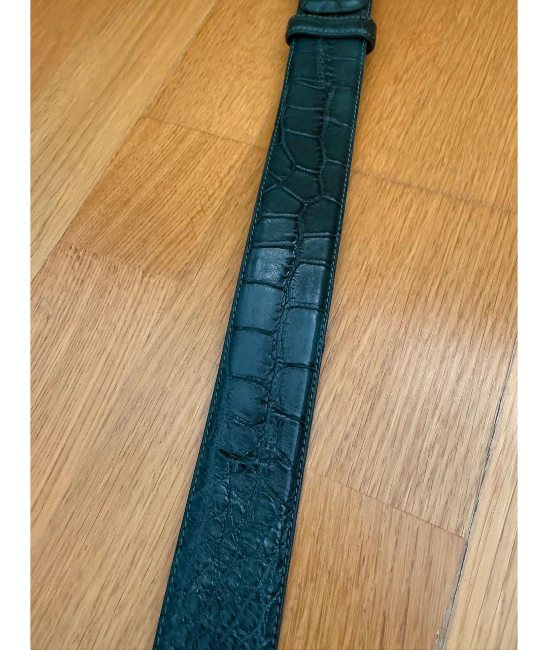 TARDINI Зеленый ремень из экзотической кожи, фото 7