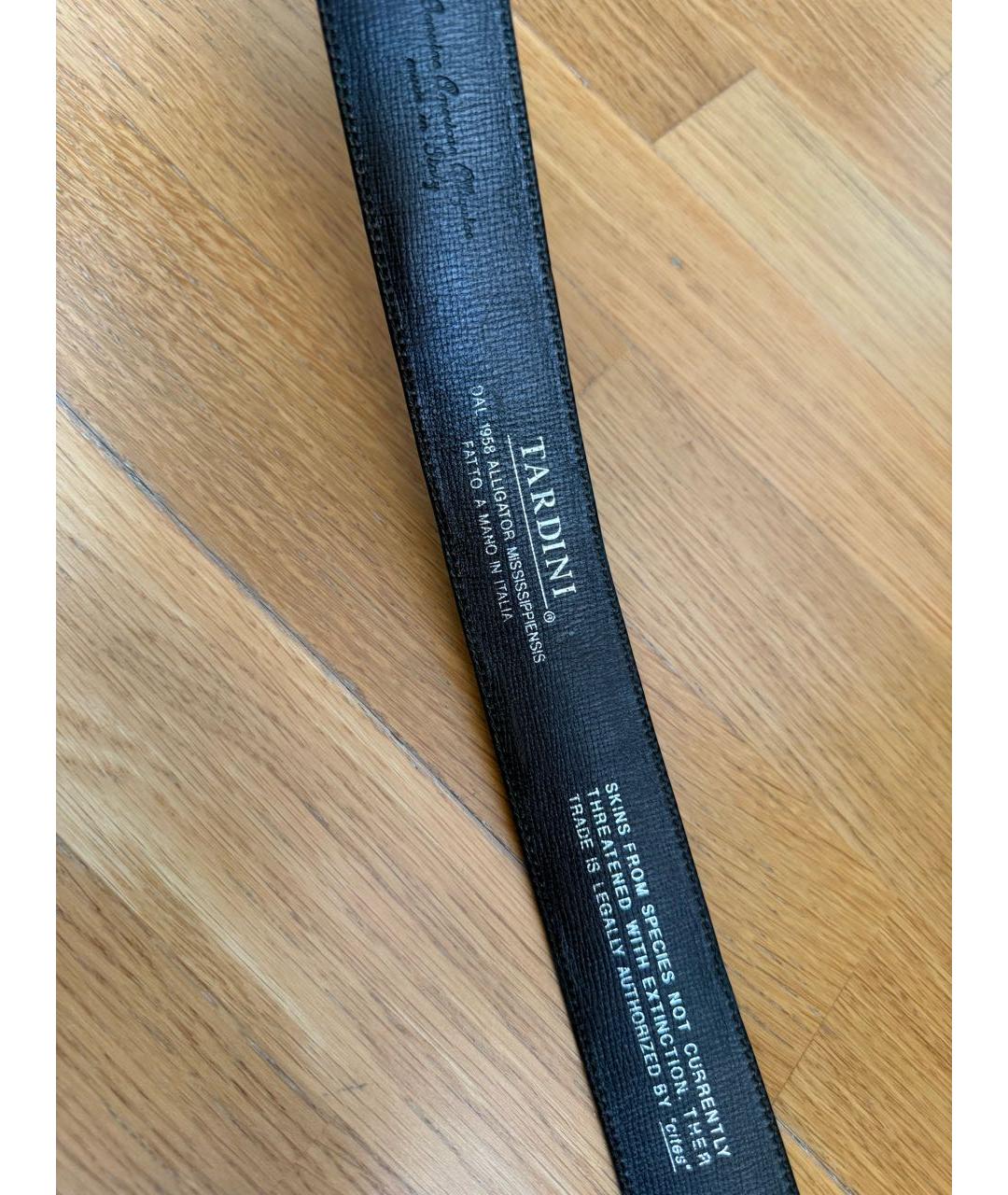 TARDINI Зеленый ремень из экзотической кожи, фото 3