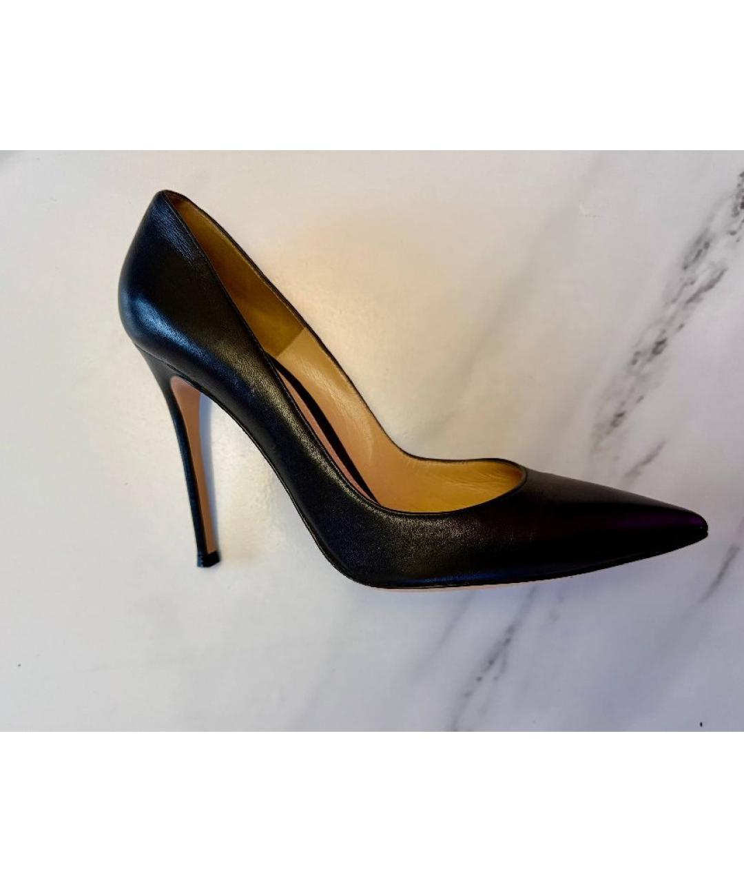 GIANVITO ROSSI Черные кожаные туфли, фото 7