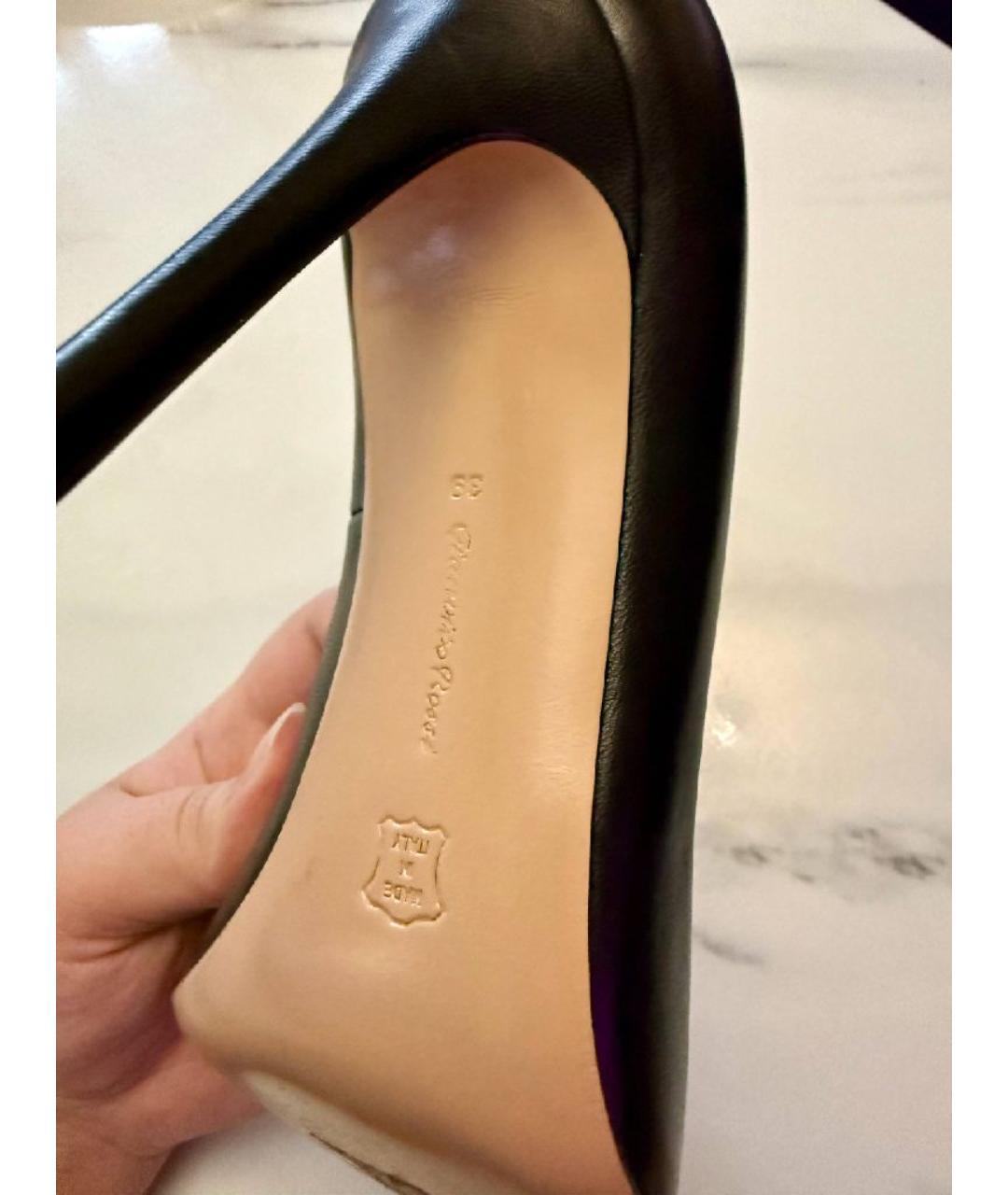 GIANVITO ROSSI Черные кожаные туфли, фото 4