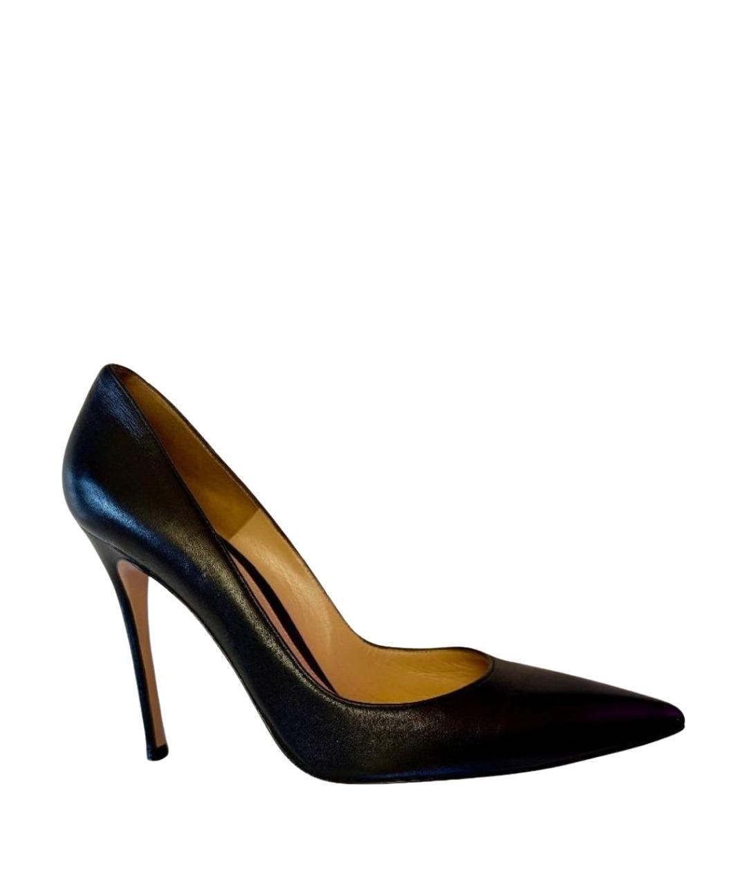 GIANVITO ROSSI Черные кожаные туфли, фото 1