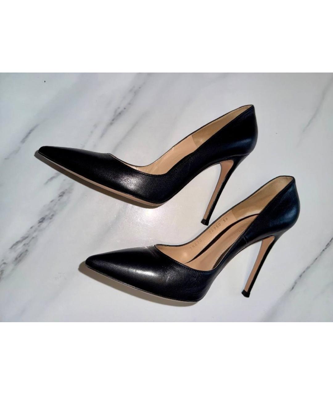 GIANVITO ROSSI Черные кожаные туфли, фото 6