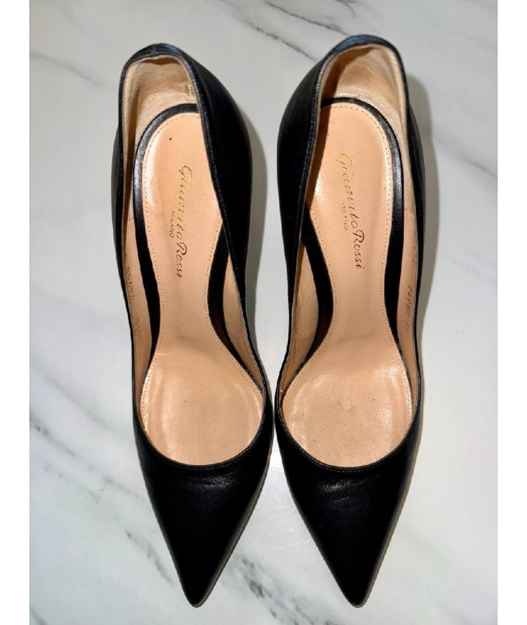 GIANVITO ROSSI Черные кожаные туфли, фото 2