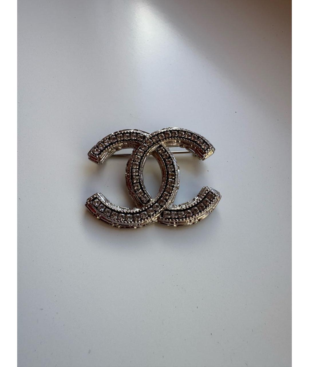 CHANEL Серебряная металлическая булавка / брошь, фото 8
