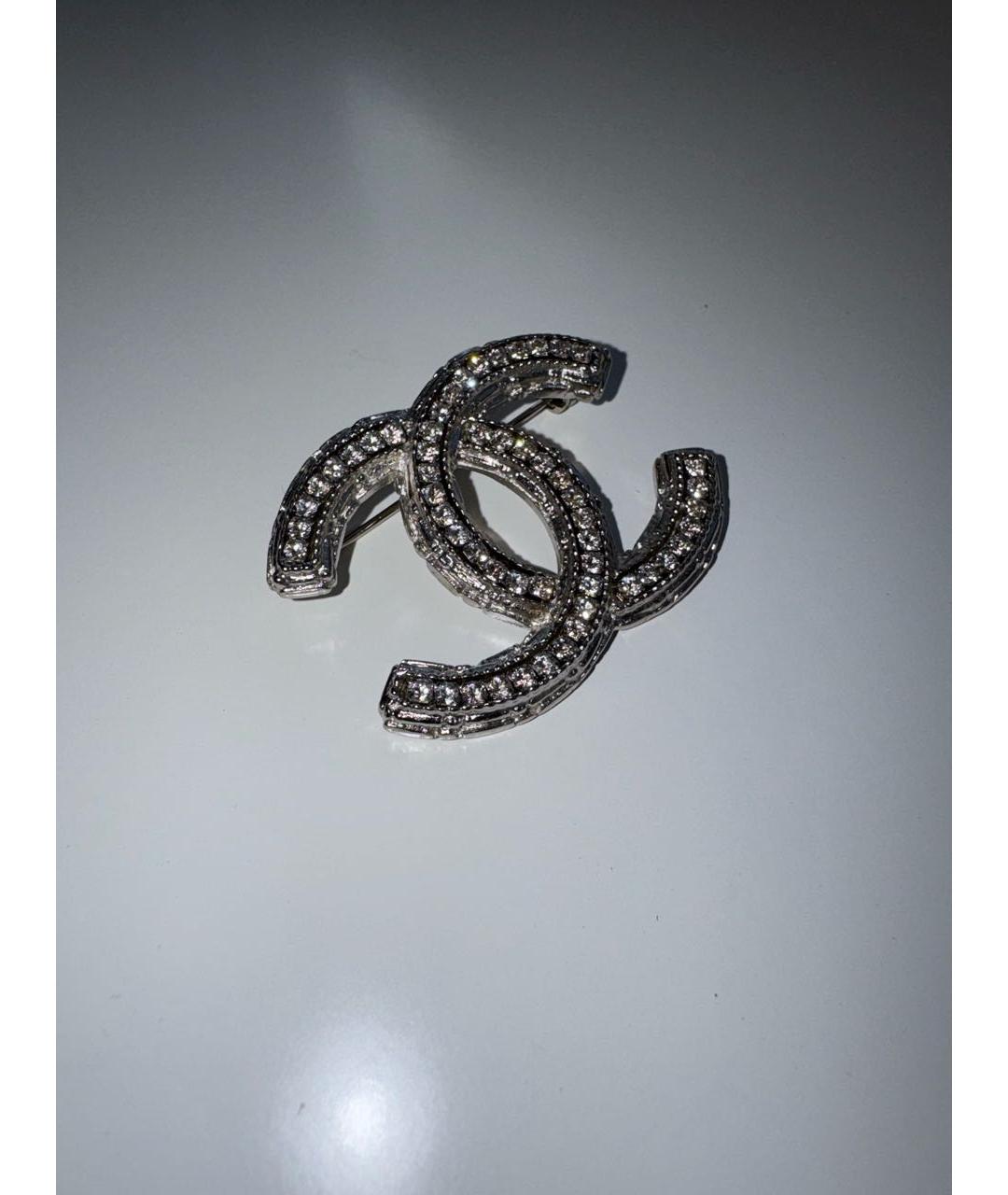 CHANEL Серебряная металлическая булавка / брошь, фото 7
