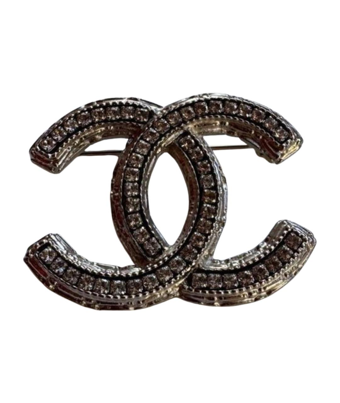 CHANEL Серебряная металлическая булавка / брошь, фото 1