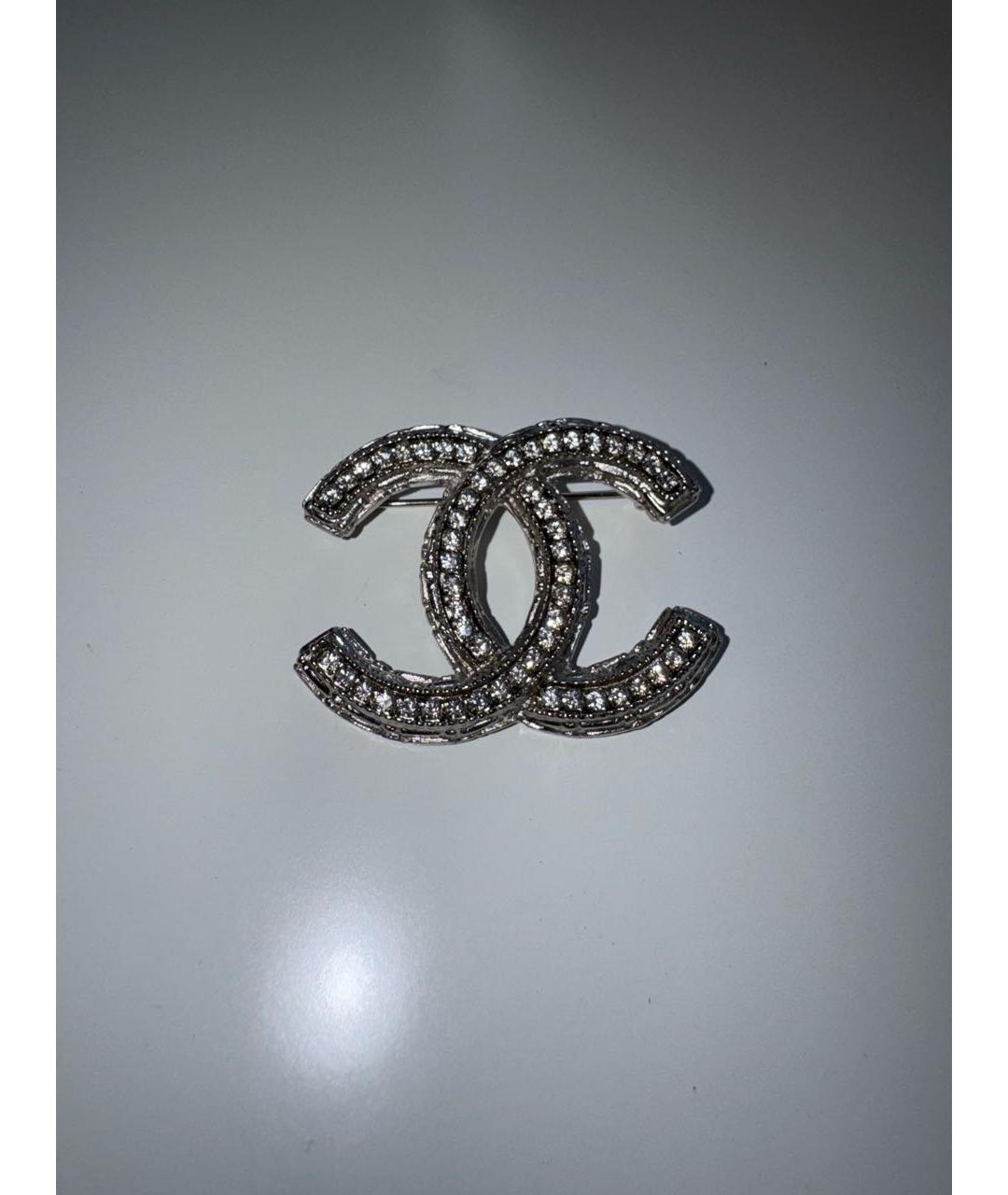 CHANEL Серебряная металлическая булавка / брошь, фото 6