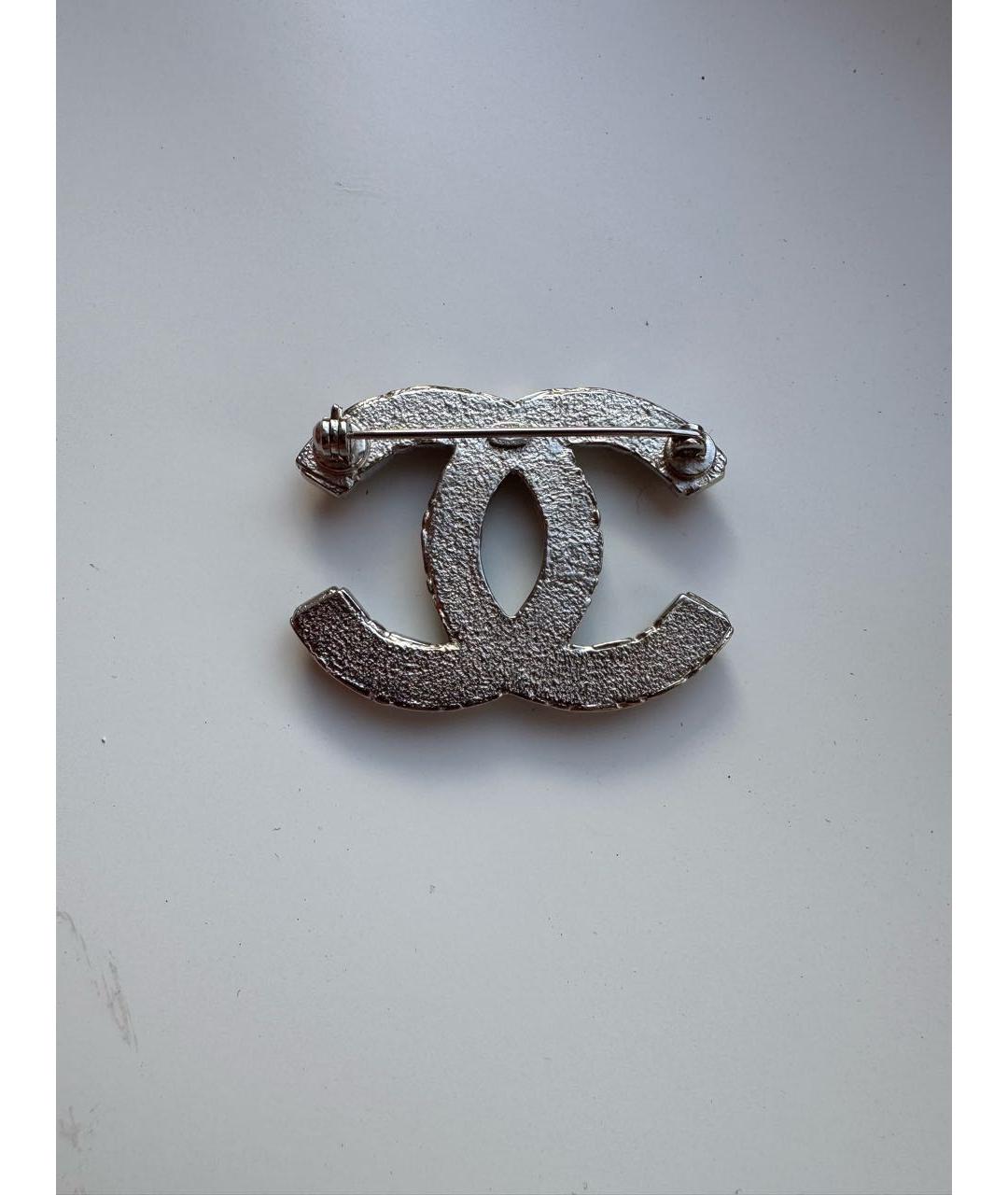 CHANEL Серебряная металлическая булавка / брошь, фото 4