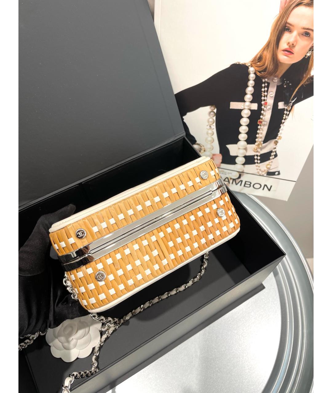 CHANEL Бежевая сумка через плечо, фото 3