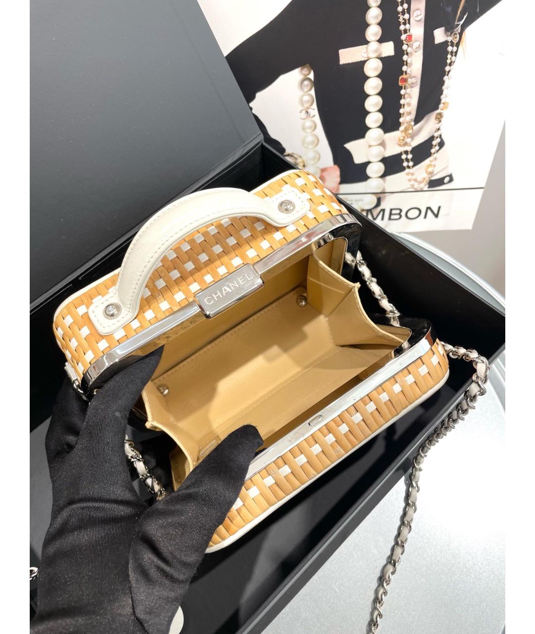 CHANEL Бежевая сумка через плечо, фото 5