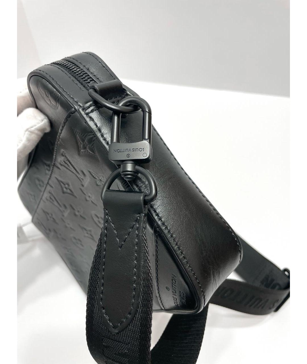 LOUIS VUITTON Черная кожаная сумка на плечо, фото 6