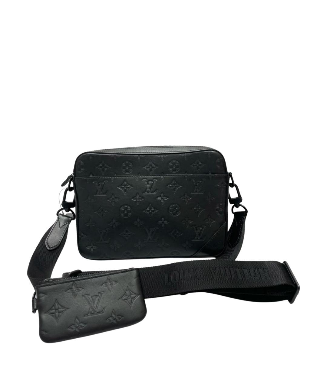 LOUIS VUITTON Черная кожаная сумка на плечо, фото 1