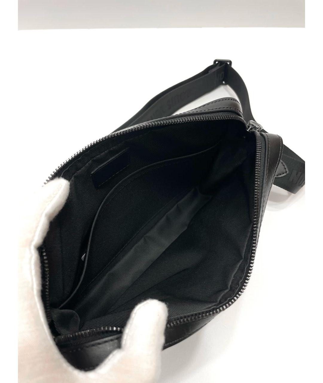 LOUIS VUITTON Черная кожаная сумка на плечо, фото 7