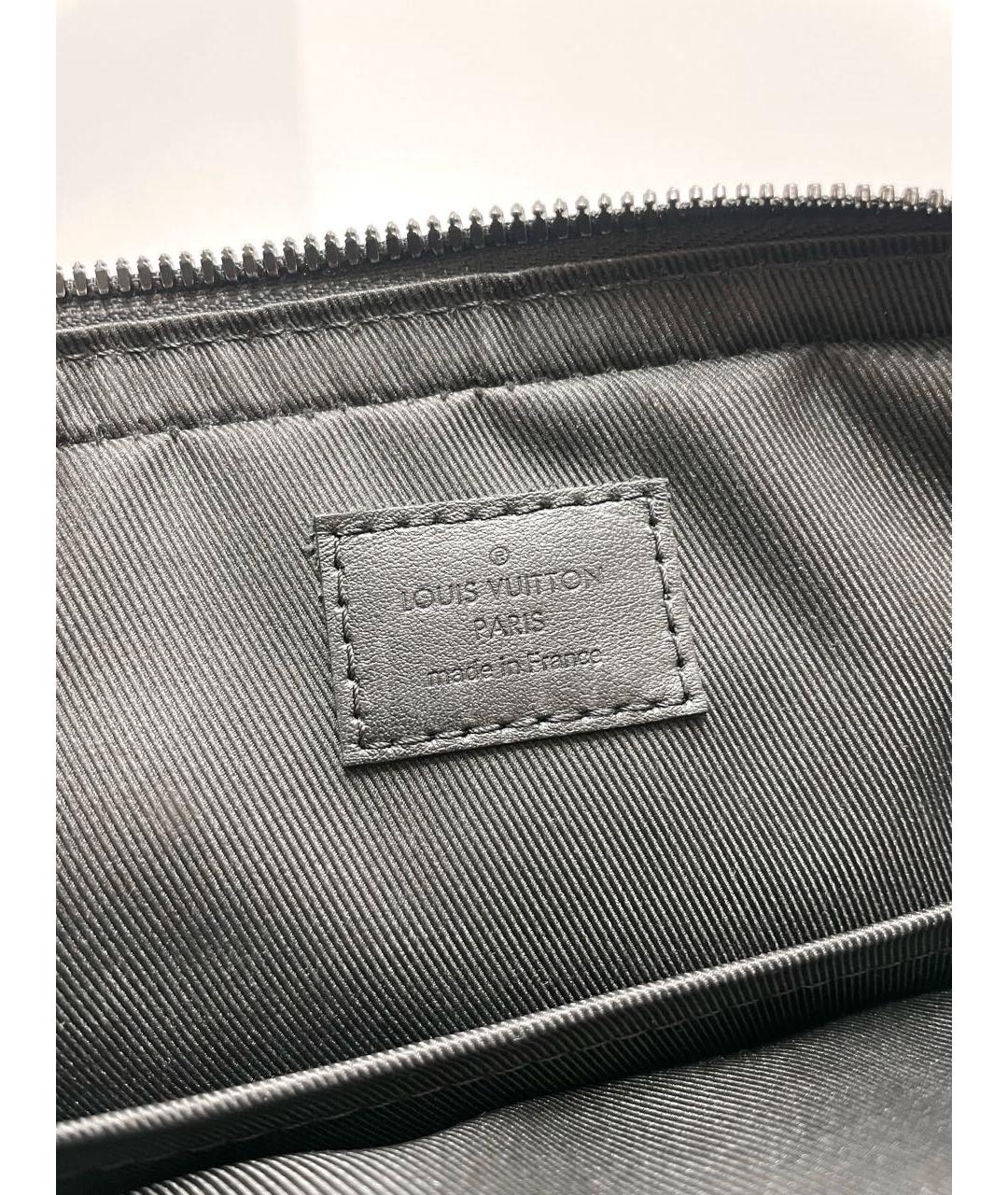 LOUIS VUITTON Черная кожаная сумка на плечо, фото 8