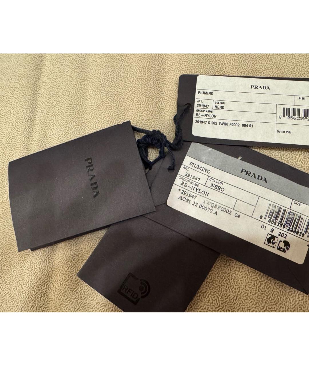 PRADA Черная полиэстеровая куртка, фото 5
