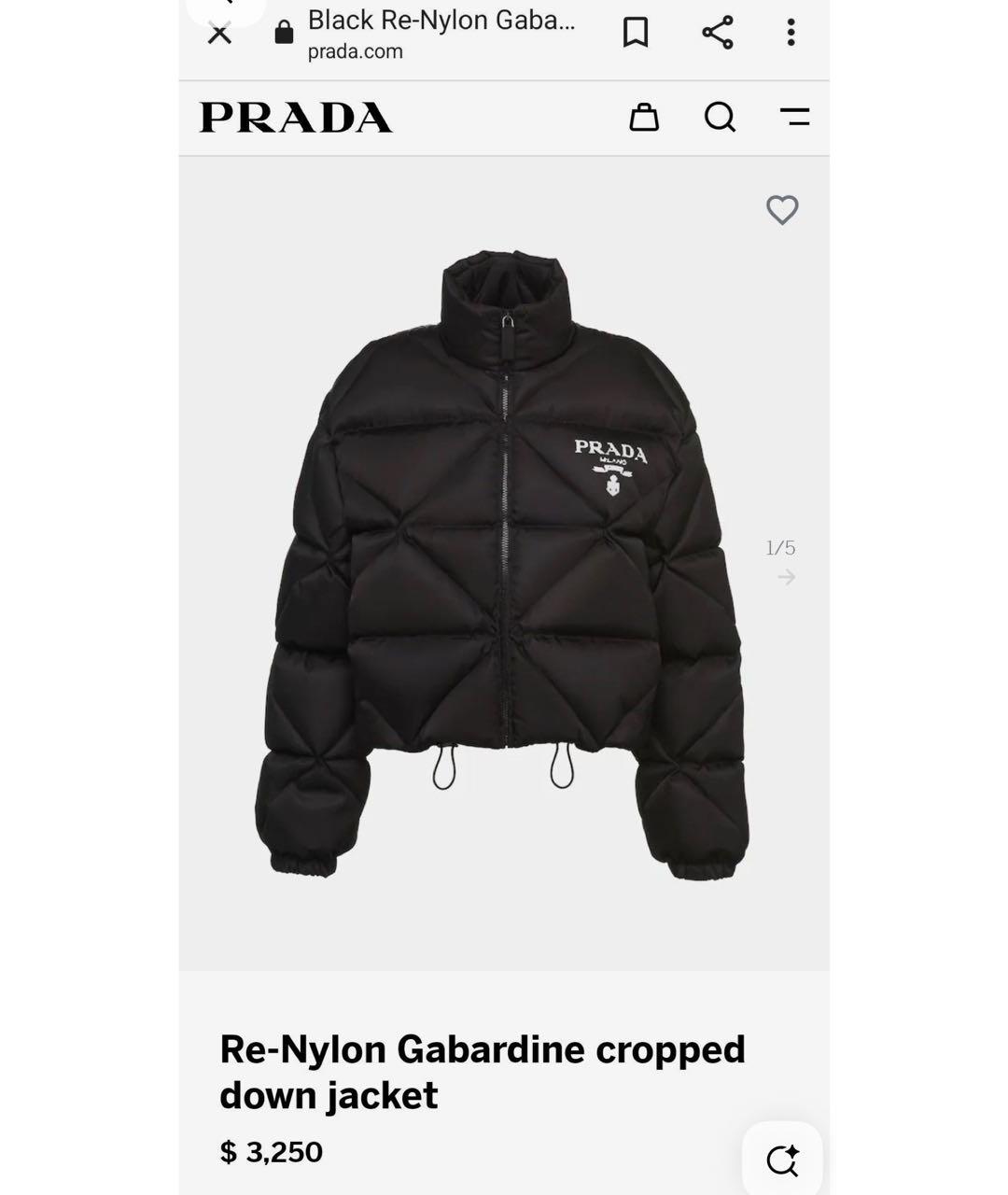 PRADA Черная полиэстеровая куртка, фото 2