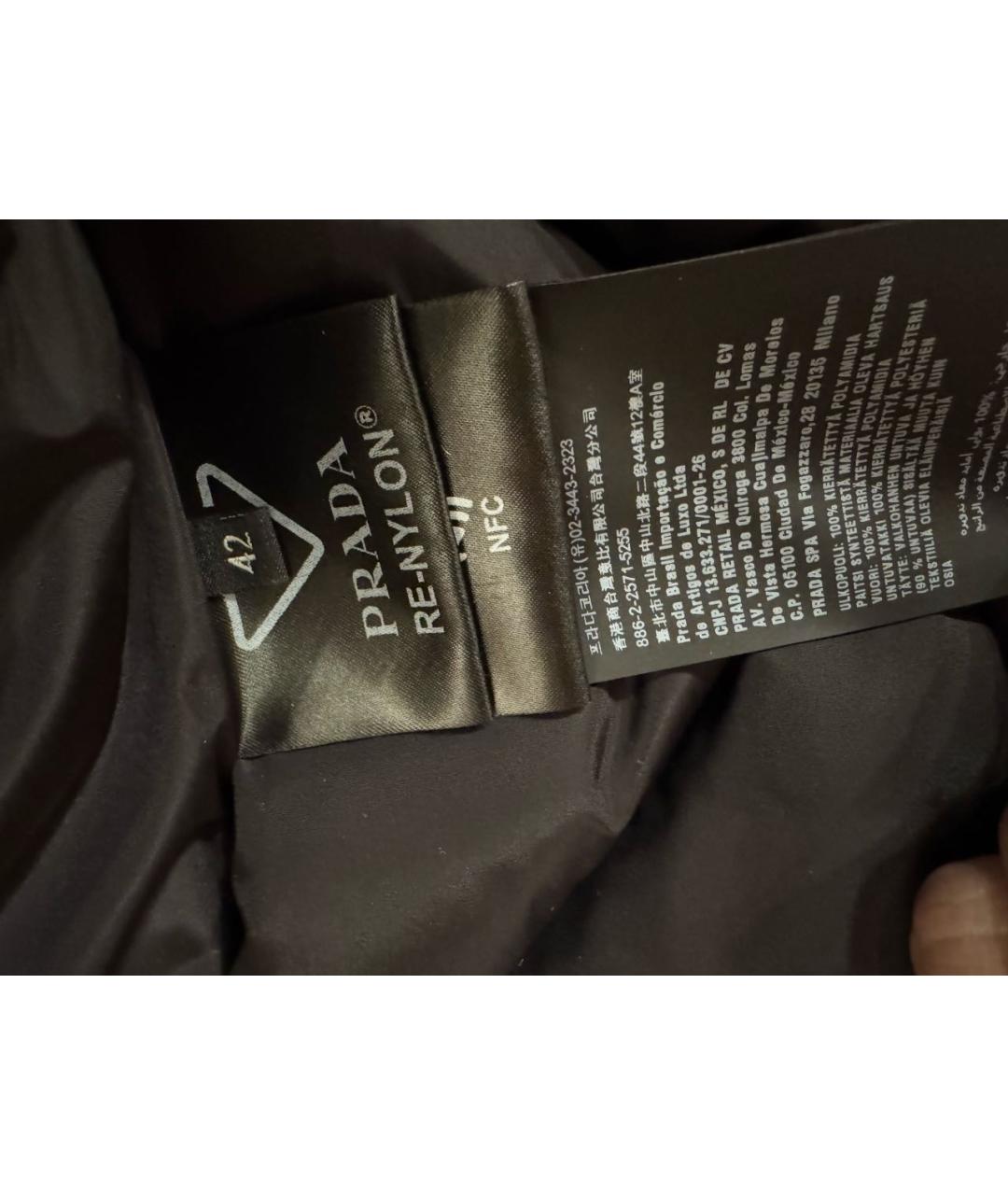 PRADA Черная полиэстеровая куртка, фото 4