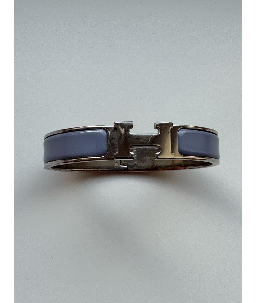 HERMES Голубой металлический браслет, фото 6