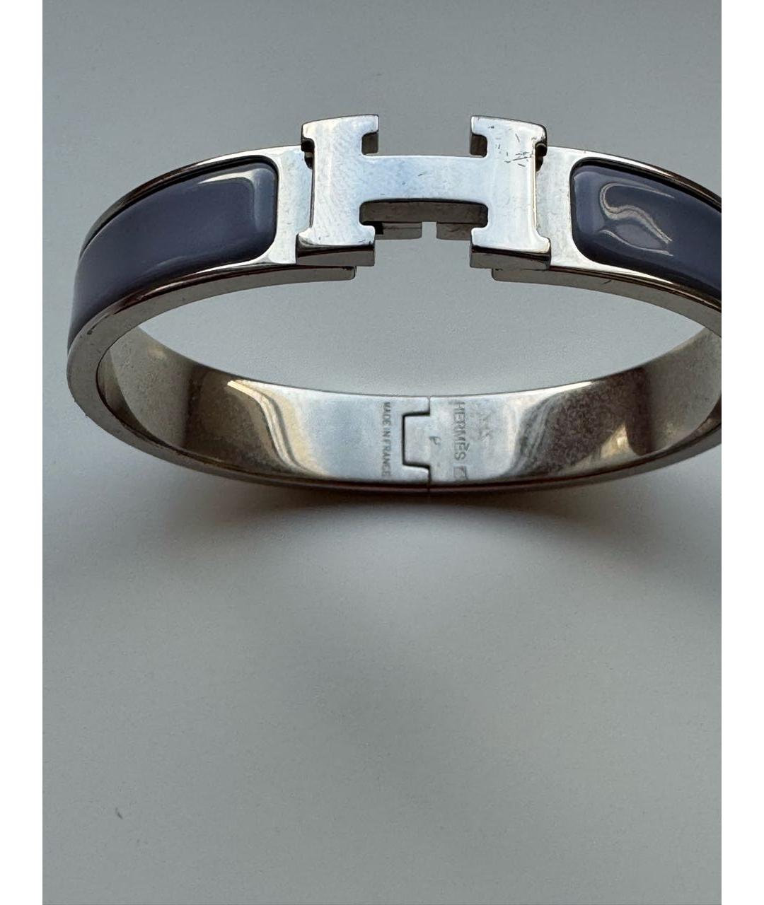 HERMES Голубой металлический браслет, фото 4