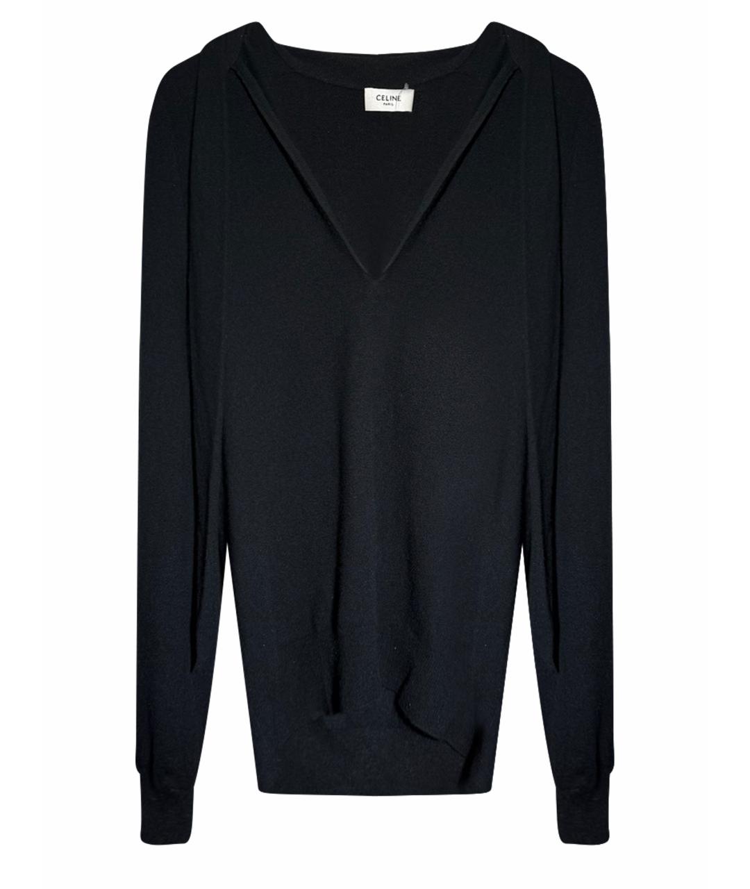 CELINE Черный шерстяной кардиган, фото 1