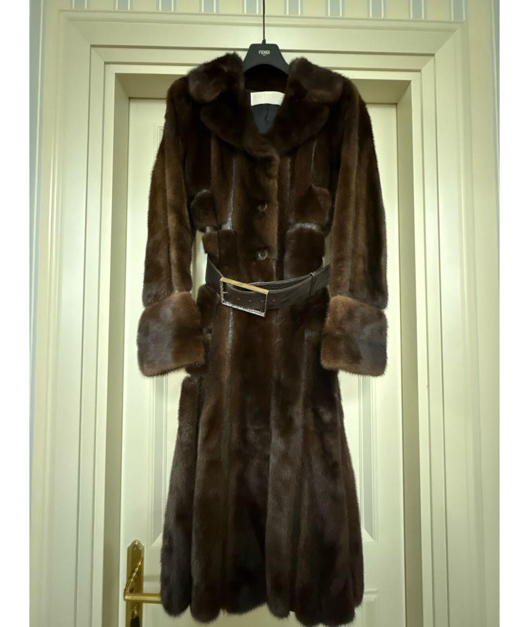 VALENTINO Коричневая меховая шуба, фото 9