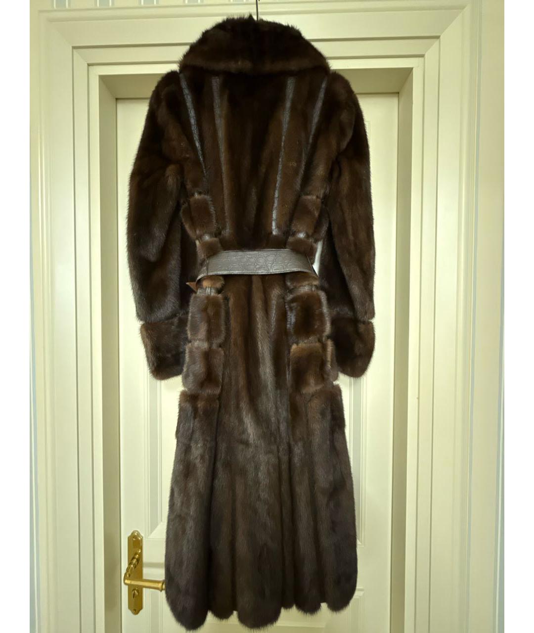 VALENTINO Коричневая меховая шуба, фото 2