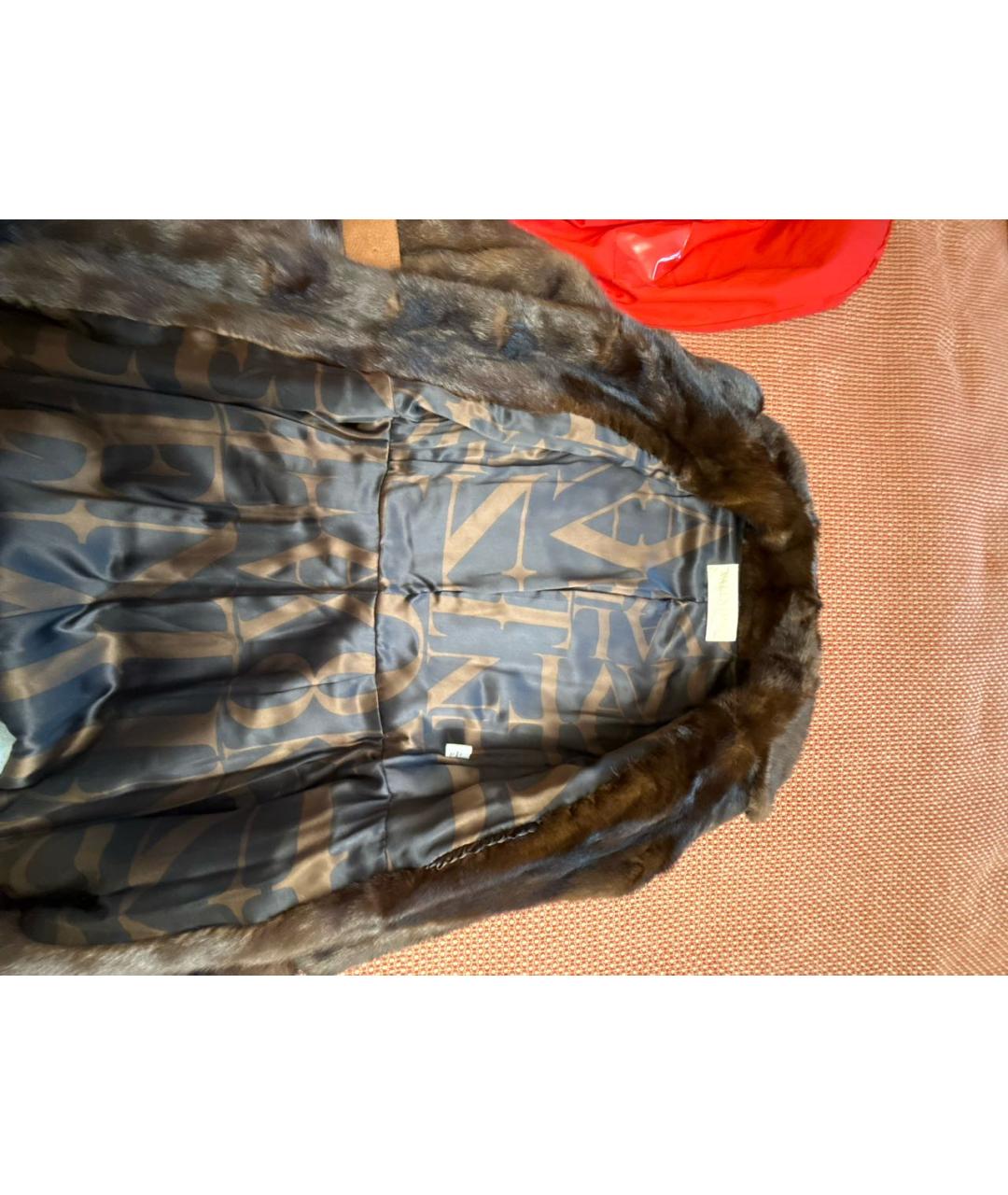 VALENTINO Коричневая меховая шуба, фото 7