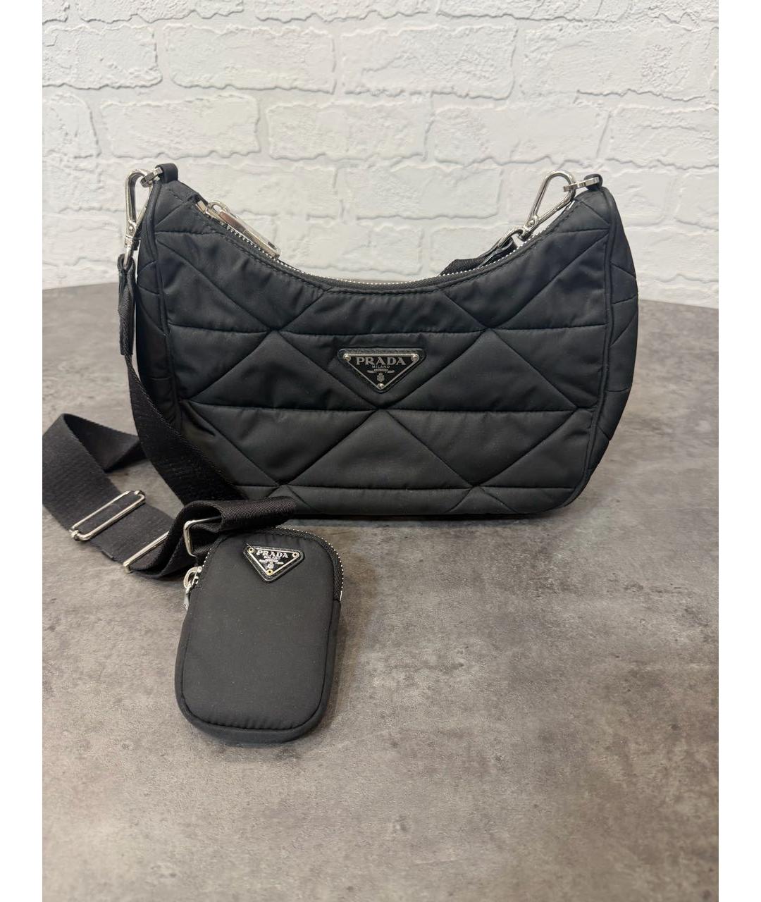 PRADA Черная тканевая сумка через плечо, фото 9