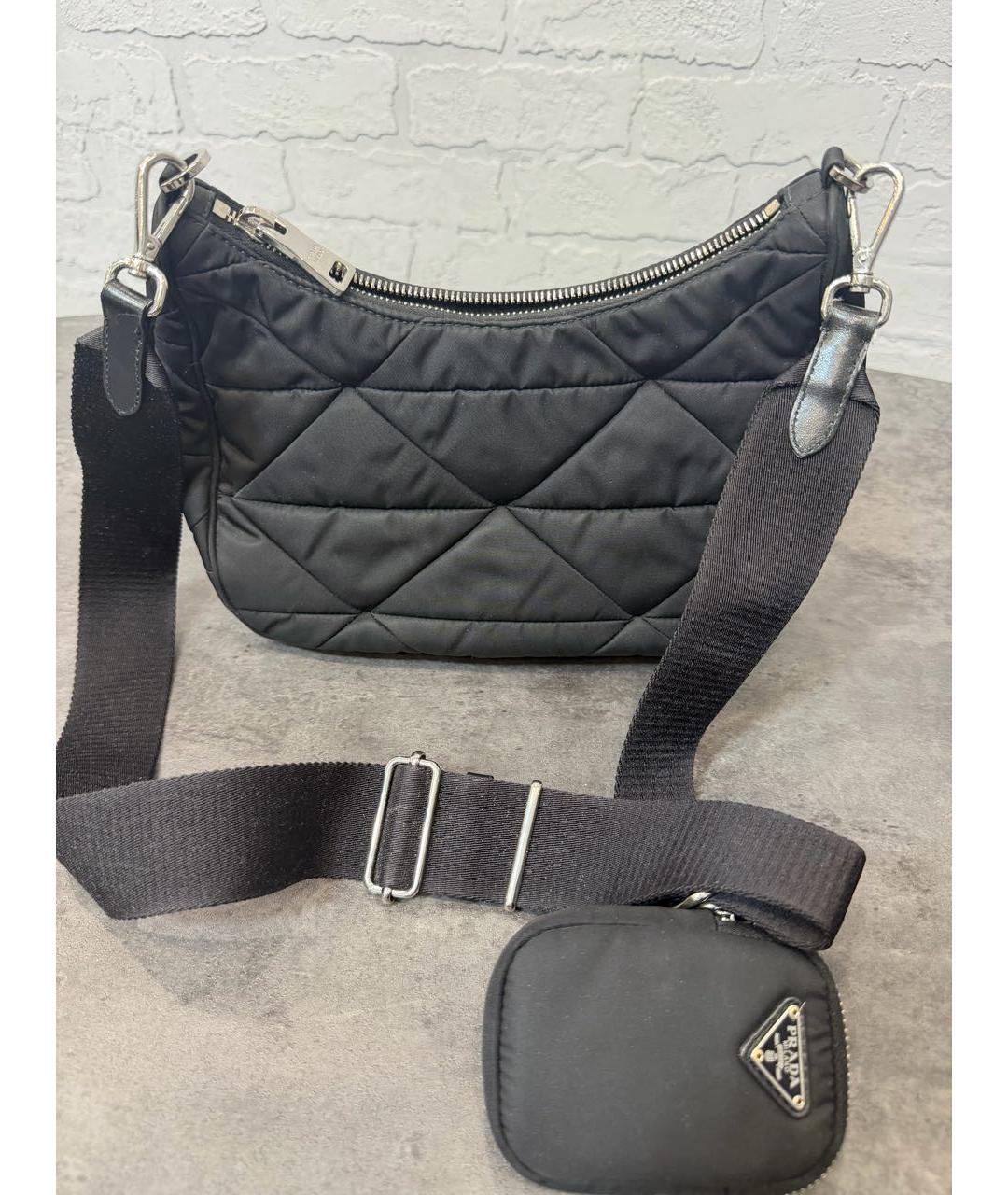 PRADA Черная тканевая сумка через плечо, фото 3