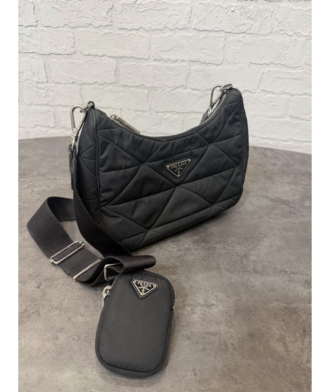 PRADA Черная тканевая сумка через плечо, фото 2