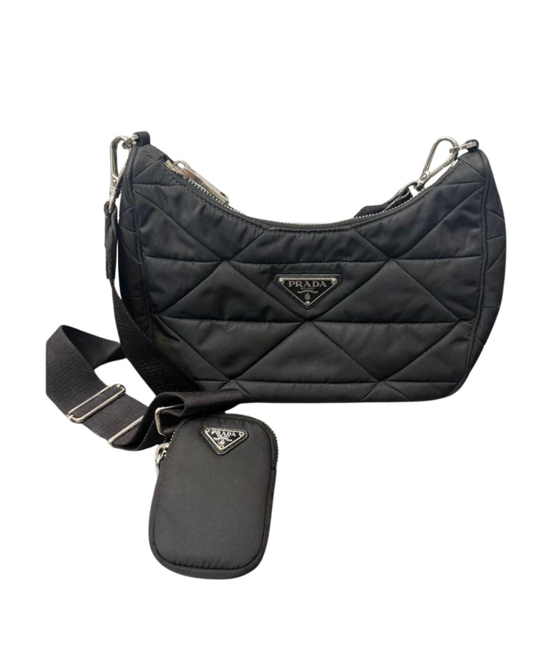 PRADA Черная тканевая сумка через плечо, фото 1
