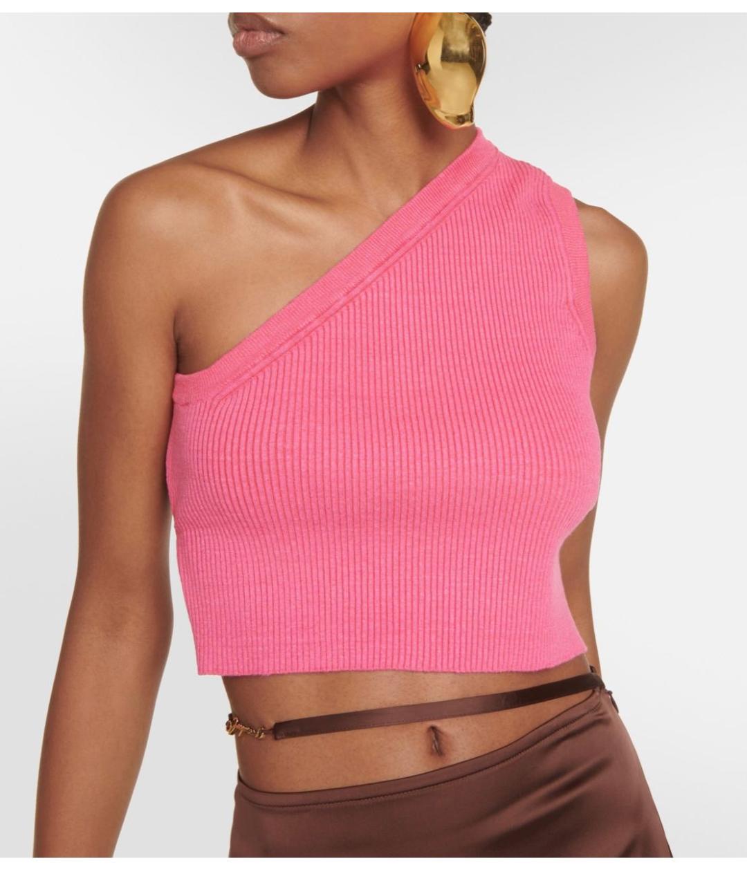 JACQUEMUS Розовая майка, фото 2