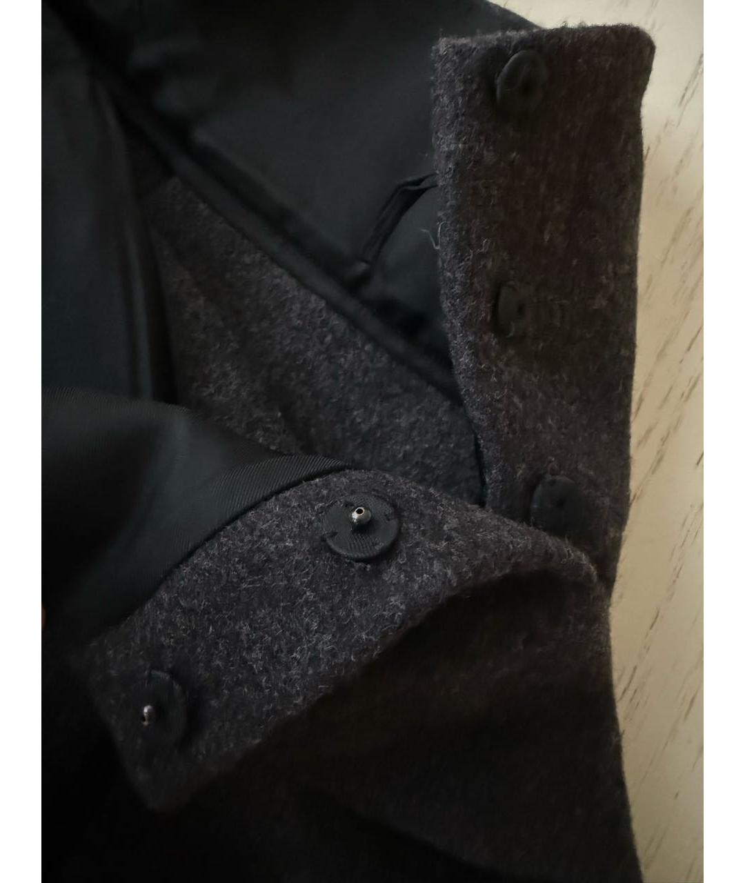 MIU MIU Черная шерстяная юбка мини, фото 4