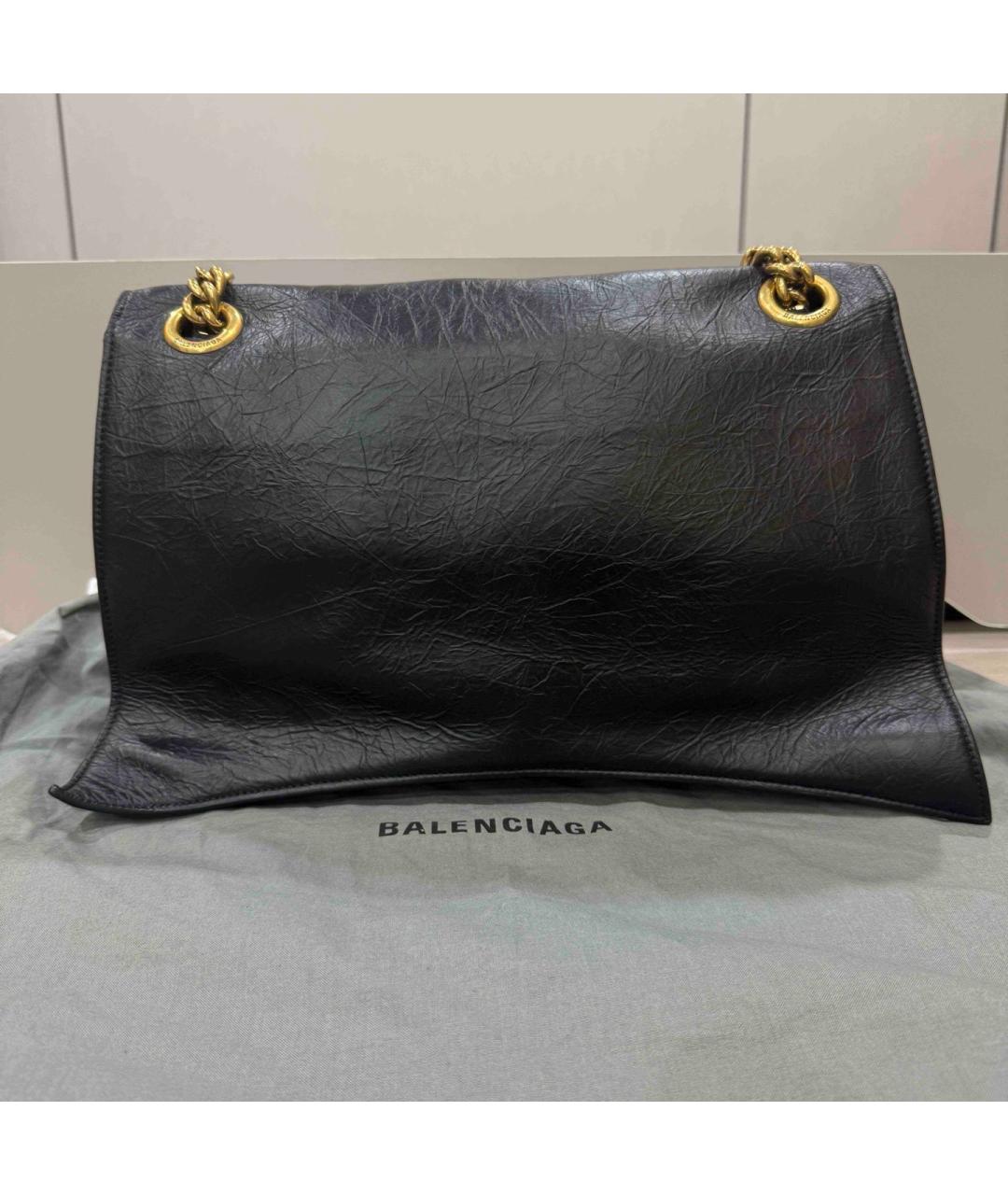 BALENCIAGA Черная кожаная сумка через плечо, фото 8