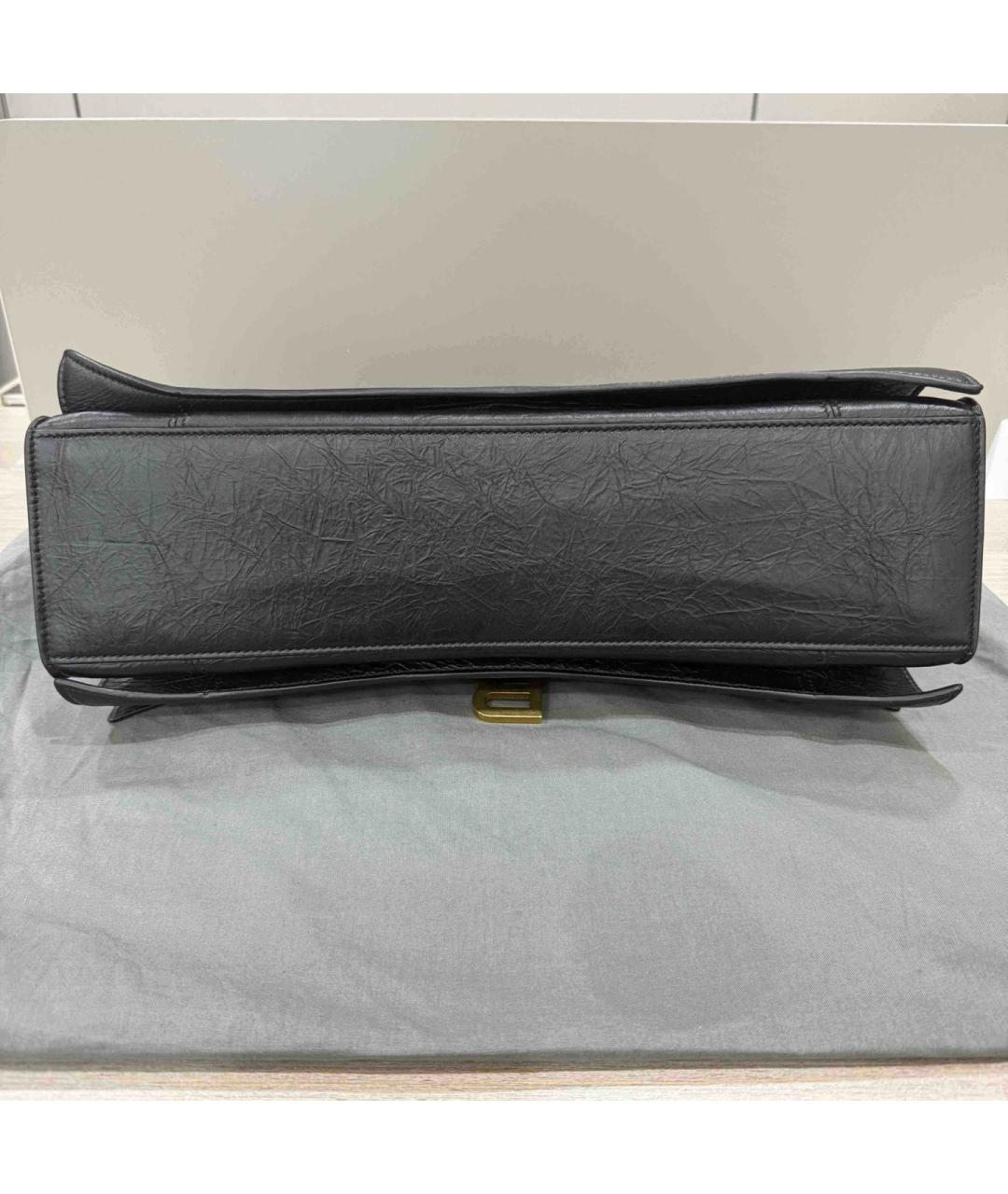 BALENCIAGA Черная кожаная сумка через плечо, фото 5