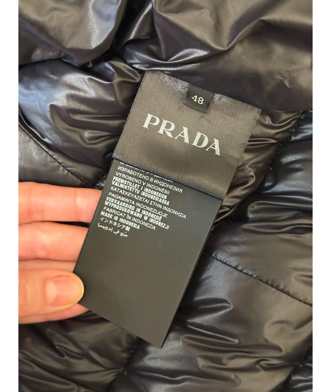 PRADA Черная полиамидовая куртка, фото 5