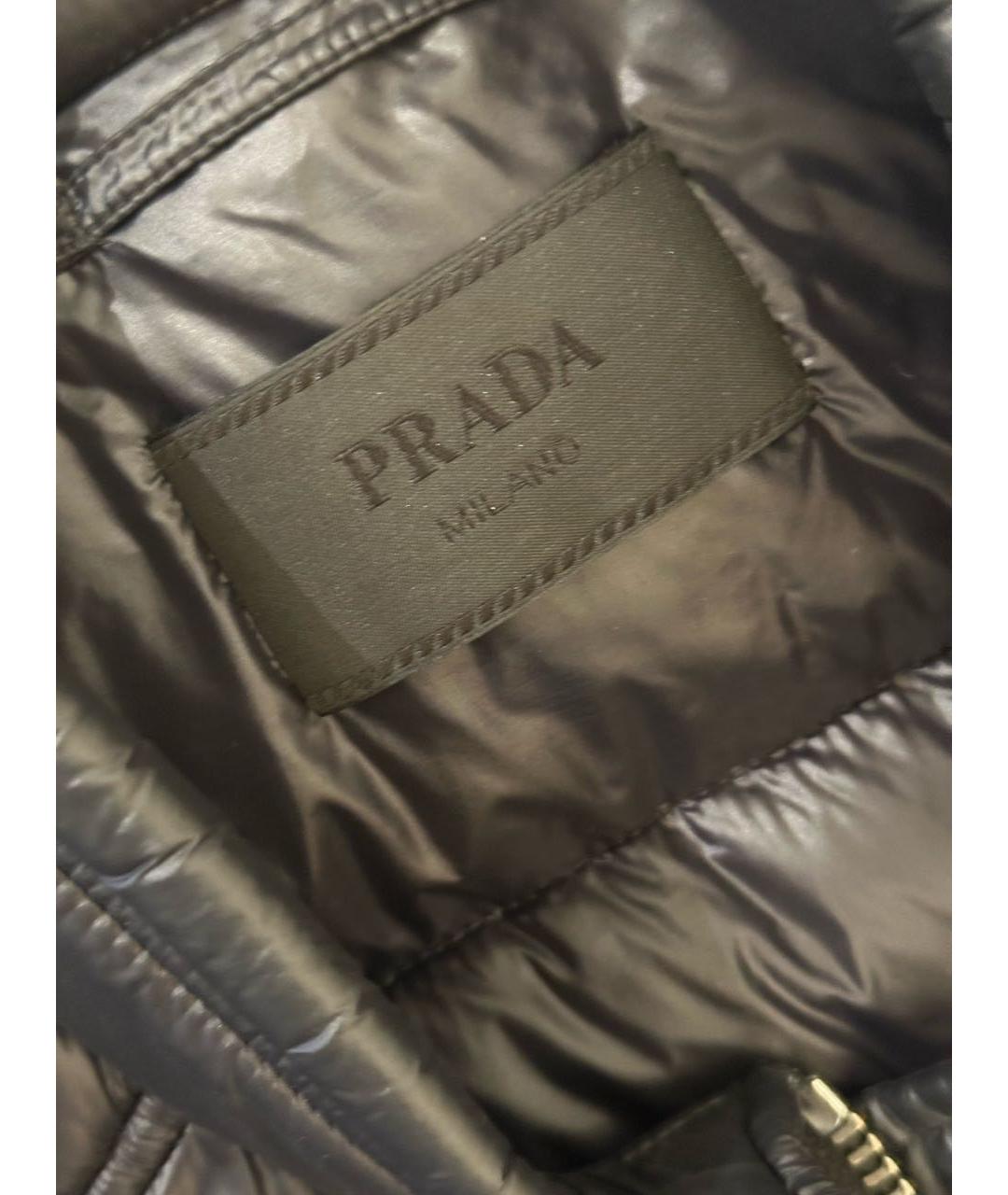 PRADA Черная полиамидовая куртка, фото 3