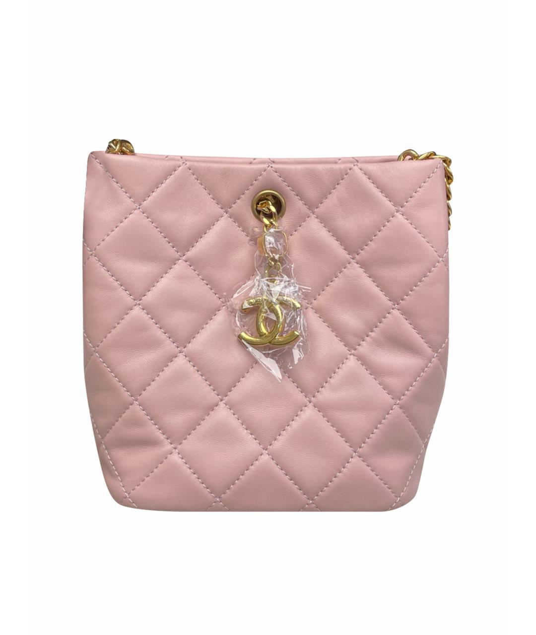 CHANEL Розовая кожаная сумка через плечо, фото 1